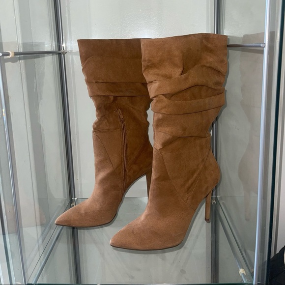 Jessica Simpson Hazelnut Microsuede Heel Boot - Picture 6 of 10